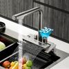Rain Waterfall Kitchen Faucet Dish Washing Pool Tap Single Hole Household Pull Out Mixer Digital Display Bathroom Faucet