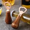 Wooden Handle Beer Bottle Opener Creative Stainless Steel Cocktail Drink Can Opener Bartender Corkscrew for Home Bar Restaurant