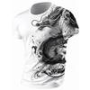 3D Dragon Print Men's T-shirt Summer Daily Casual Men's Street T-shirt Outdoor Sports Short Sleeve Urban Fashion Men's T-shirt
