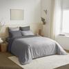 Complete Pack 6 Pieces Grey/Anthracite Reversible Duvet Cover for Bed 140 X 190 Cm