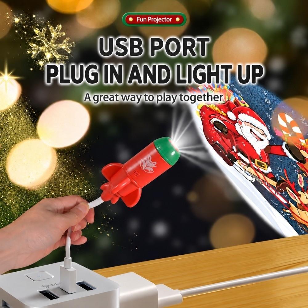 USB Plug-in Projection Night Light LED Projection Decorative Background Wall Light Christmas Party