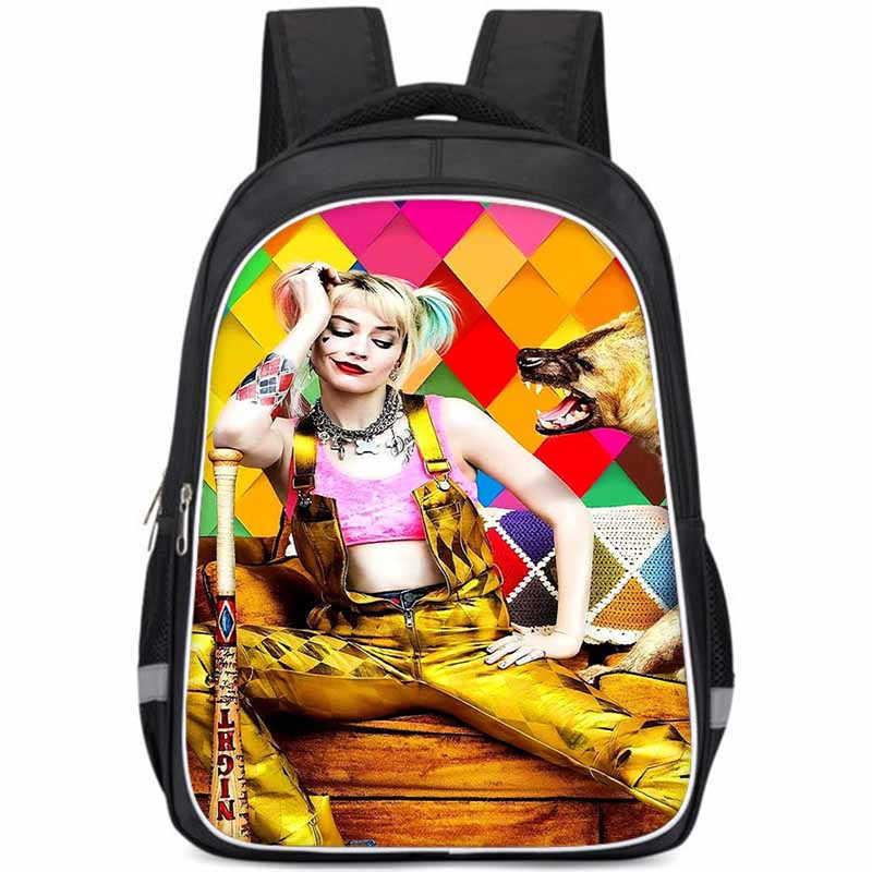 Школьный рюкзак Harley Quinn большого объема, легкий, из ткани Оксфорд, для детей