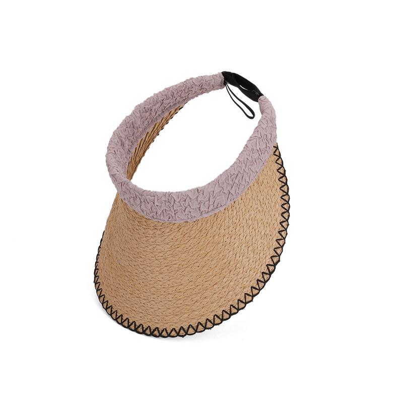 Летняя уличная шляпа от солнца с широкими полями, универсальная модная шляпа с открытым верхом, крутая соломенная шляпа, детская дорожная шляпа для отпуска, шляпа для защиты от солнца