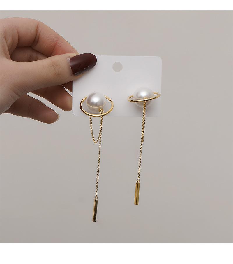 Серебряные женские серьги с жемчугом и темпераментом, простые, гипоаллергенные, длинные