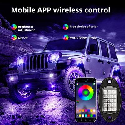 Светодиодные RGB-лампы для автомобиля, грузовика, UTV, управление через приложение, музыкальный режим, 250 см