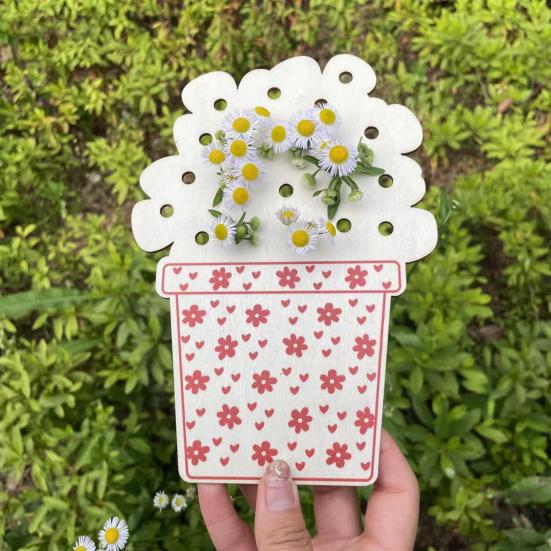 1/2/3Pcs Wooden Flower Arrangement Board DIY Handmade Flower Holder Nature Floral Plant