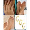 Bobisty 1/3Pcs 14K Gold-plated Toe Rings for Women Non Tarnish Adjustable Flower CZ Dainty Toe Ring Summer Beach Foot Jewelry