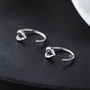 Love Ear Hook Exquisite Exquisite Versatile Sweet Mori Small Stud Earrings Commuting Fashion Hollow Design Heart Earrings