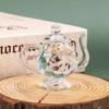 Clear Crystal Teapot Figurine Teapot shape Glass Teapot Teapot Sculpture  Ornament  Wedding Gift