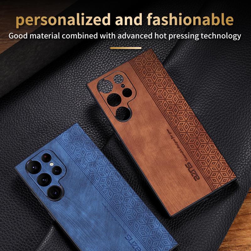 For Samsung Galaxy S23 S22 S21 S20 Plus Ultra A13 A14 A23 A33 A53 A73 5g Luxury Leather Business Elite Shock Proof Cell Phone Case