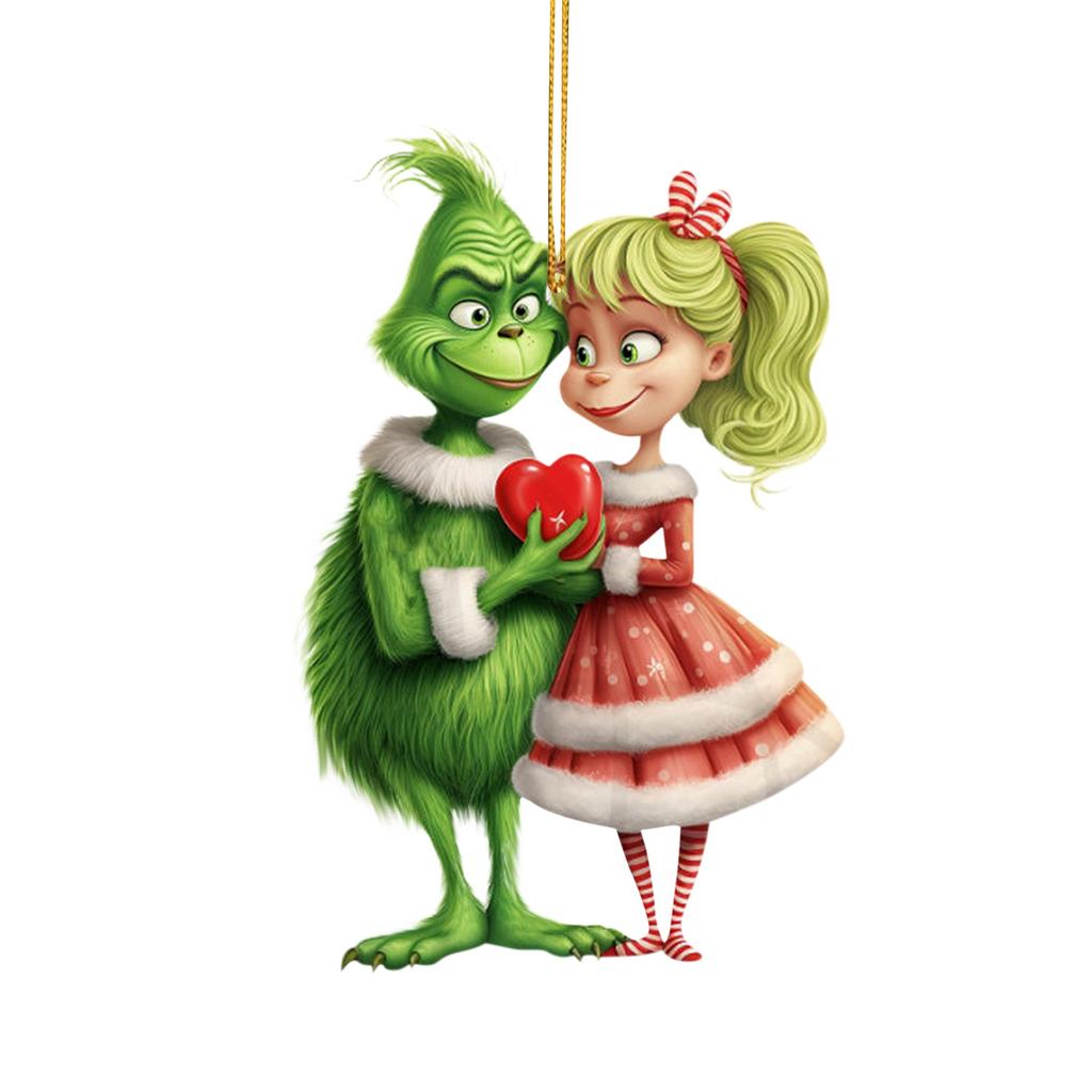 Мультфильм акриловый зеленый кулон праздничное дерево кулон автомобильный аксессуар кулон для внутреннего и наружного украшения