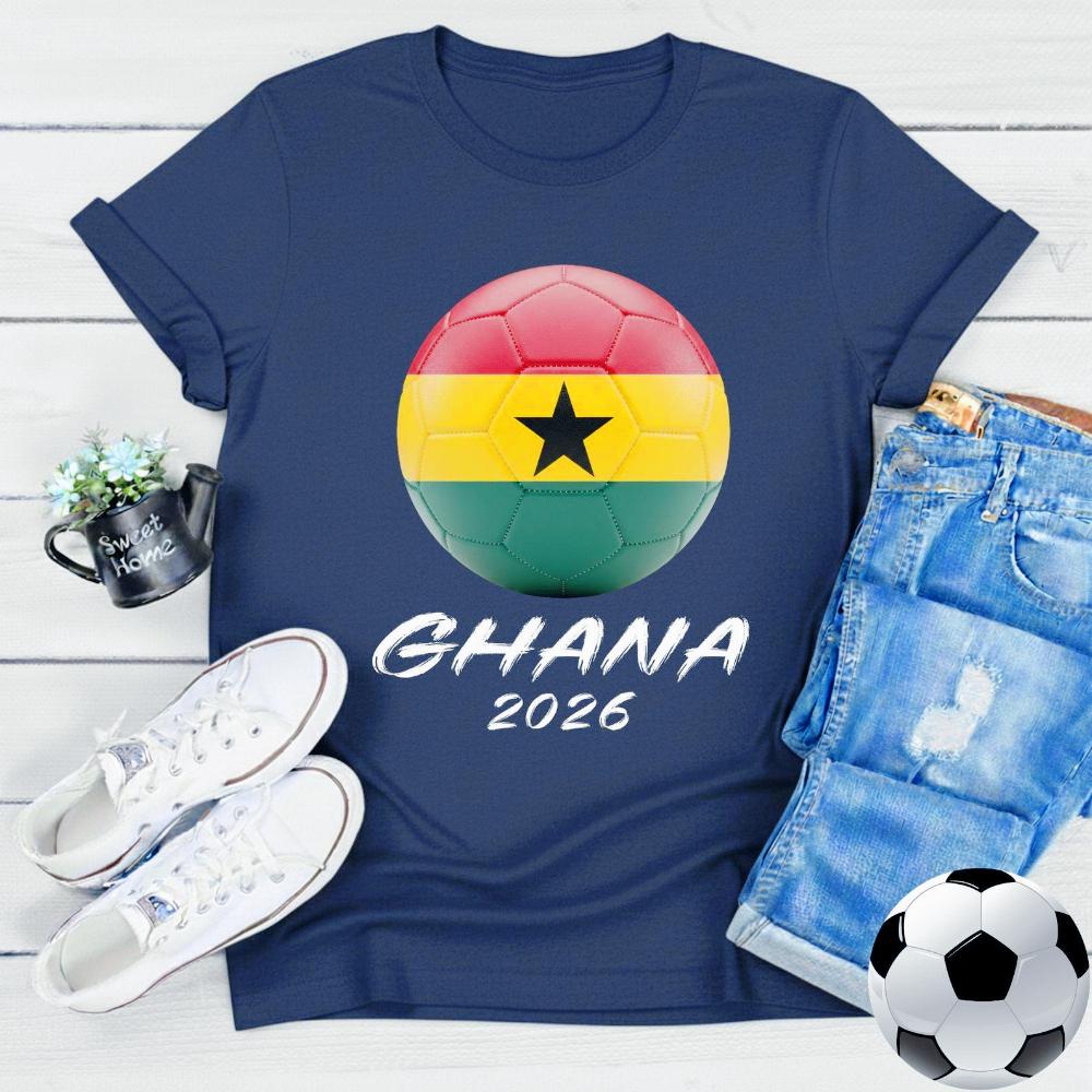 Патриотическая Гана 2026 Графическая Футболка Футболка для Ghanaian Sports Fan Футбольные Принадлежности Одежда Мужчины Женщины Летние Повседневные Хлопковые Топы