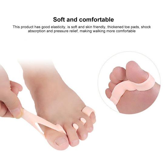 2 пары разделителей пальцев ног, ортопедический бурсит, корректор вальгусной молоткообразной стопы, естественное выравнивание для женщин и мужчин, выравнивание стопы, выпрямитель для пальцев