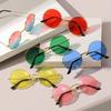 Fashion Disco Hippie Sun Glasses  Women Men Circle Glasses Round Sunglasses Metal Glasses Women's Eyewear