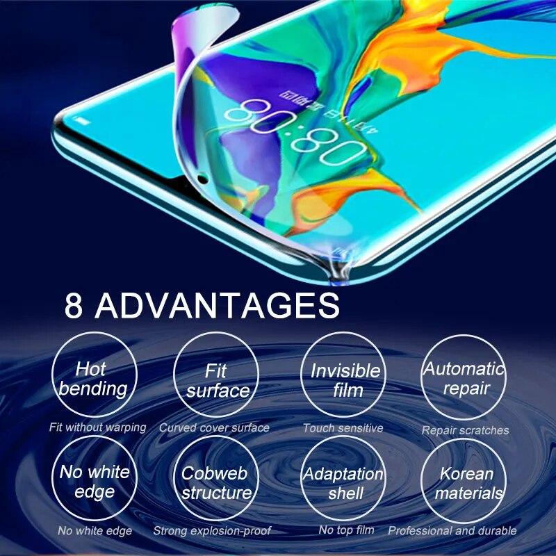3PCS Protective Film On The For Huawei P8 P9 P10 P20 Lite Screen Protector For Huawei P20 Pro P9 P10 Plus Hydrogel Film Case