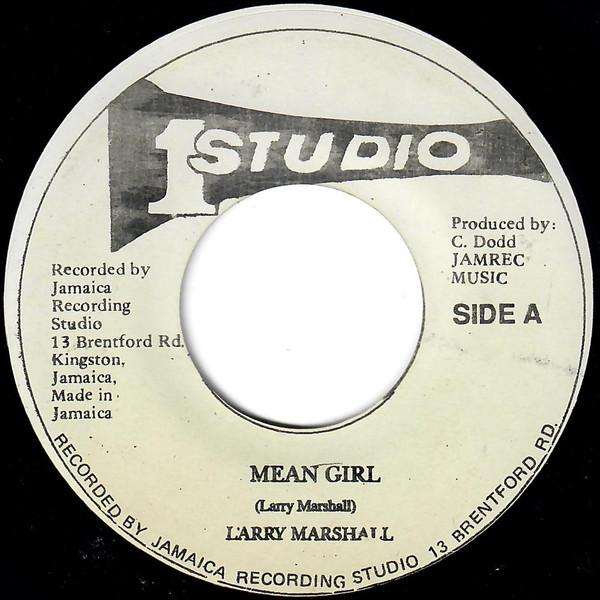 7-дюймовая пластинка ЛАРРИ МАРШАЛЛ - Злая девушка НИКАКОЙ Studio One 1980 Ямайка Регги, Ска и Даб Б/У