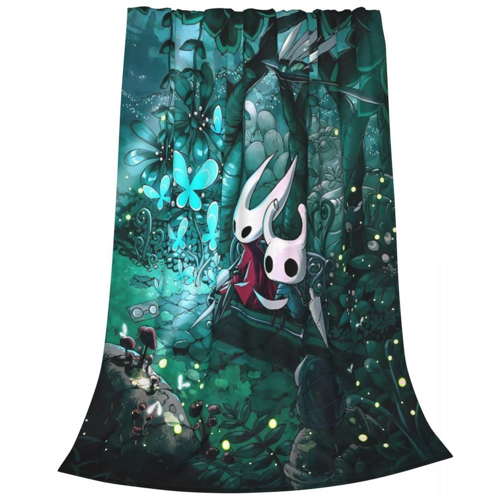 Плед-одеяло Hollow Knight, Фланелевое, С принтом, Мультяшное, Милое, Многофункциональное, Легкое, Плед для дивана, Постельное белье для путешествий, Одеяло