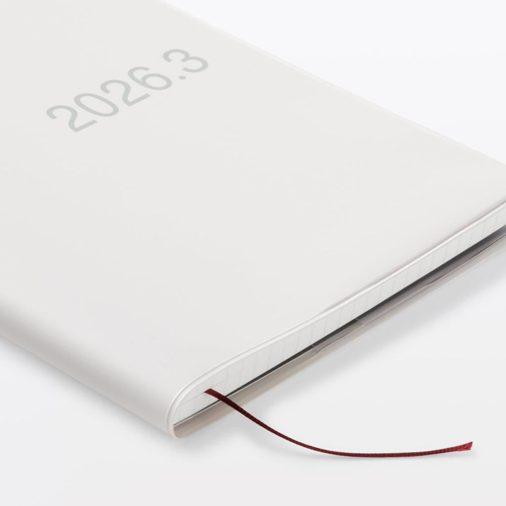 MUJI Понедельник Март Белый 76418801 Ежемесячный/Еженедельный Планировщик, Старт, 2026, B6, Серый,