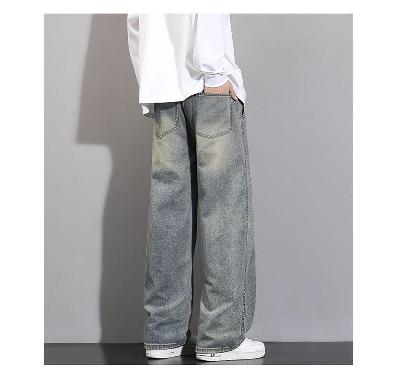 Джинсы мужские Jeanswest в американском ретро-стиле, свободного кроя, широкие