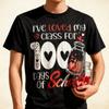Футболка для учителя "100 дней в школе" ко Дню святого Валентина