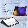 For Xiaomi Pad 7 Pro/Pad 7 Case Tri-Fold Stand Pattern Printing PU Leather Clear Back Cover