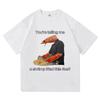 Scoliosis Fun Shrimp Model Tshirt Hot Fashion Aesthetic Pattern Street Wear Men  Women Retro Fashion Cotton Tshirt