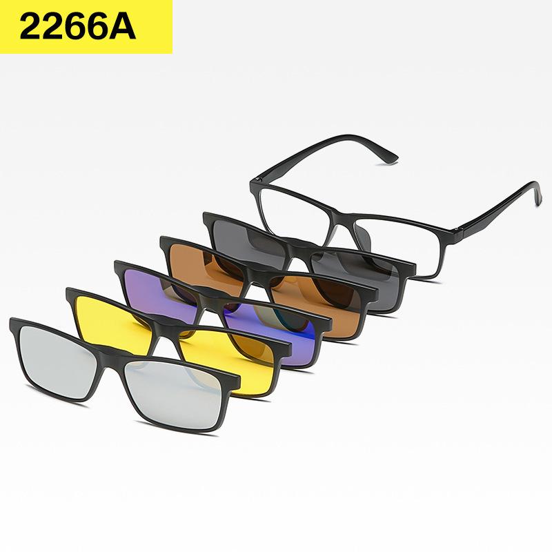 6In1 Tr Magnetic Frame Sunglasses Tr Hanging Frame With Interchangeable Lenses For Men And Women Sunglasses