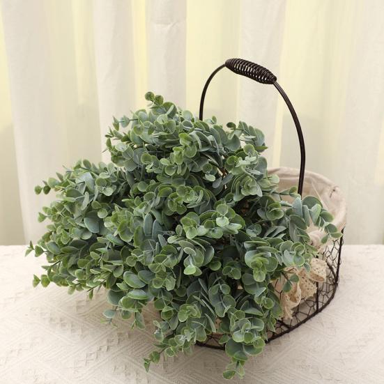 1 пучок искусственного эвкалипта, реалистичная самодельная цветочная композиция, сохраняющая свежесть, искусственный денежный лист