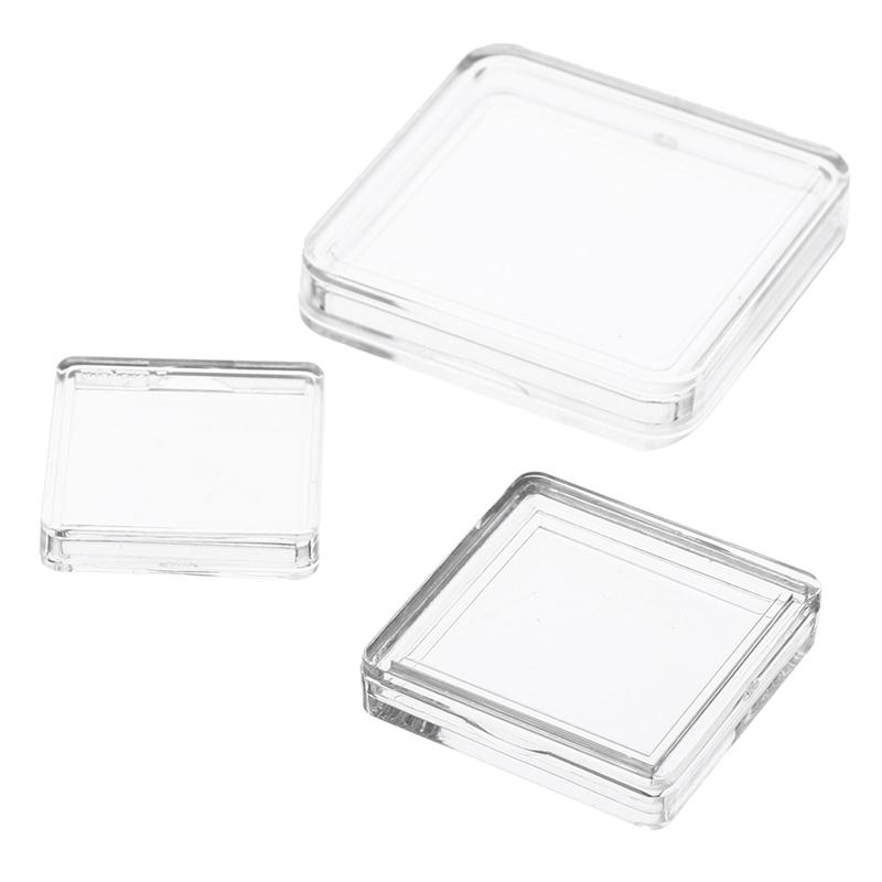10 шт. квадратные прозрачные защитные контейнеры для жетонов, коробки для настольных игр