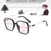Тонкие шарниры квадратной оправы сверхлегкие большие удобные прогрессивные мультифокальные очки для чтения +0,75 до +4