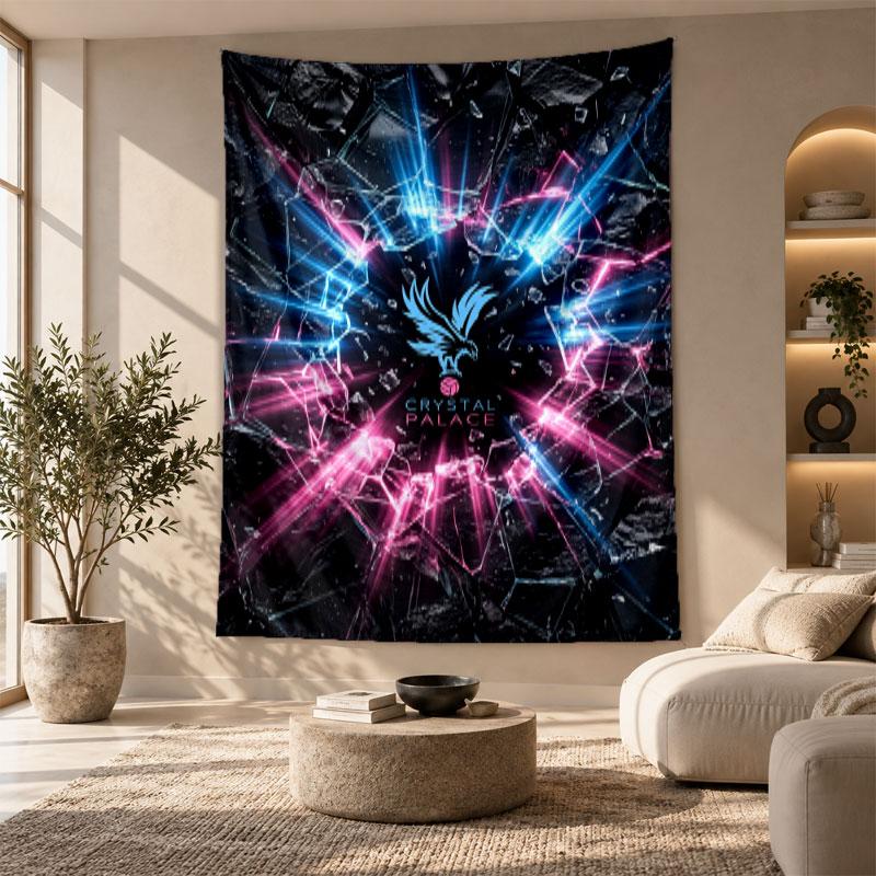 Decorative Tapestry,Crystal Palace Football Printed Wall Art, Lightweight Wall Hanging For Bedroom Background