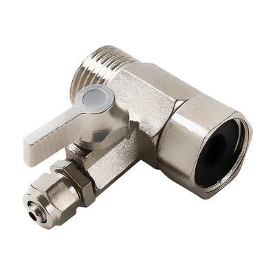 1 шт. 1/2''BSP Male to Female to 1/4'' или 3/8'' PE Tube Трехходовой шаровой клапан Pine Gain RO Filter Fitti