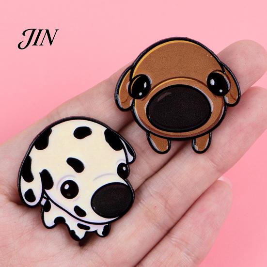 Three-dimensional Puppy Brooch Pin, 3D Shape Lapel Metal Enamel Animal Pin Technology Backpack Decorative Badge for Jackets Bags Hats Gift