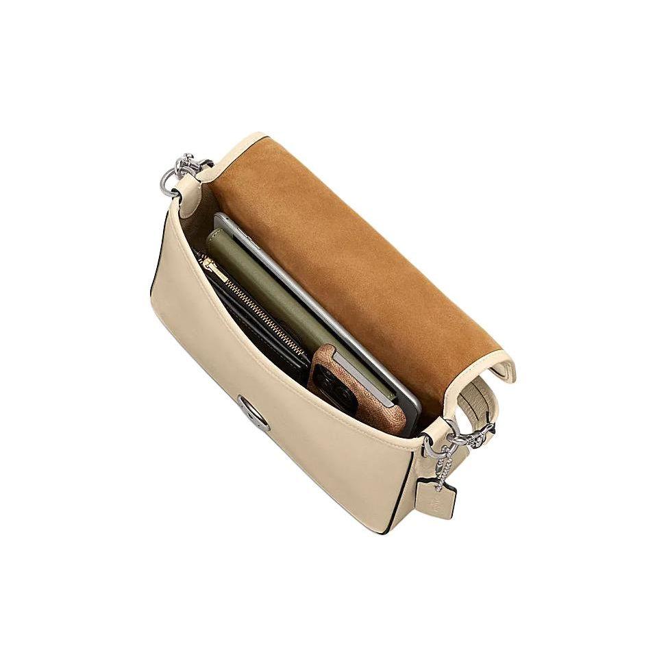 Coach Soft Tabby 26 Logo Magnetic Closure Leather Handbag Women handbag Ivory CR653-LHVT5