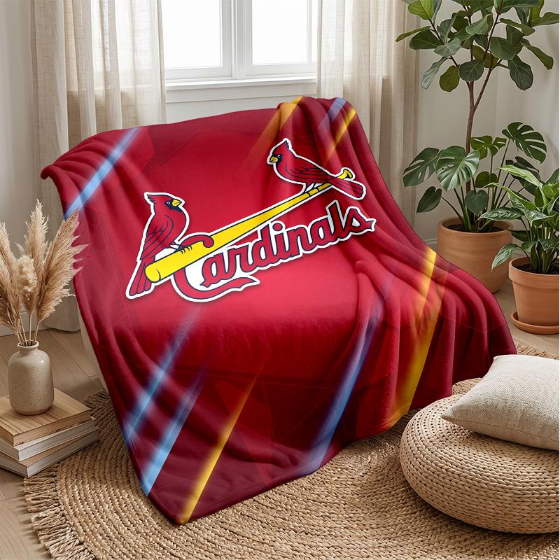 St. Louis Cardinals Flannel Fleece Blanket Cozy Warm Throw Blanket For Couch Bed Travel All Season Use