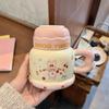 Высококачественная кружка с крышкой милая керамическая чашка новая парная стакан для воды большая емкость кофейная кружка для завтрака дети