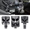 Stylish Gear Lever Head Handle Stainless Steel Skull Shape Shifter Stick Knob for Manual/Automatic Transmission Vehicles