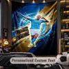 TapestryErling Haaland Custom Name Text Personalized Wall Hanging Tapestry Home Wall Decor