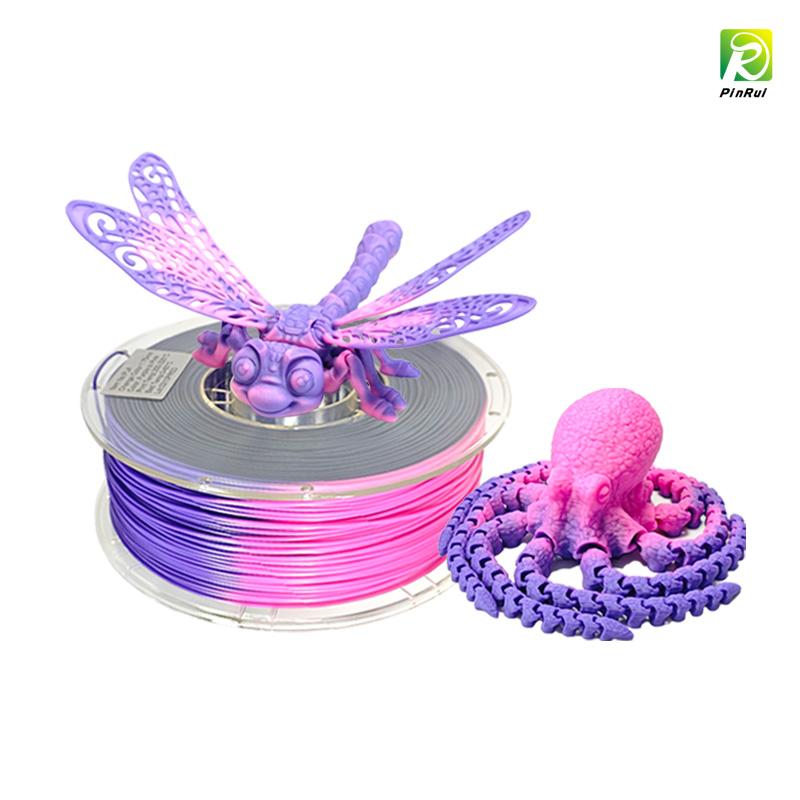 PINRUI 1.75mm 3D Printer PLA Filament Temperature Color Change 3D Printing Plastic Rods Neatly Wound
