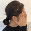 1pc Minimalist Headband Hair Accessory Fashion Metal Wave Curls Suitable For Daily Casual Wear Women Elegant Hair Band Hair Hoop