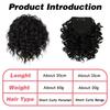 LISI HAIR 2 шт. синтетические короткие заколки с вьющимися челками и свободные короткие волнистые вьющиеся завязки конский хвост для женщин на каждый день