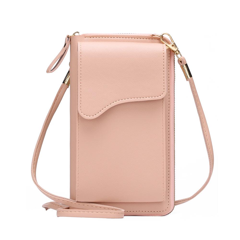Korean Style Women's Crossbody Mini Phone Bag with Buckle