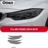 2 Pcs Car Headlight Protective Film Headlamp Restoration Transparent Black TPU Sticker For BMW M3 F80 M4 F82 F83 Accessories