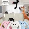 Long Eared Rabbits Pet Plush Toys Stuffed Animal Bite-Resistant Dog Chew Toys Tooth Cleaning Soft Gnawing Puppy Toys