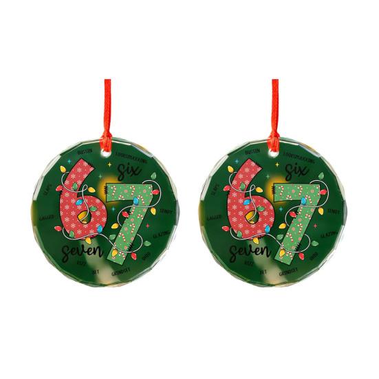 Санта говорит Шесть Семь Украшение Акриловый Декор Рождественской Елки с Уникальной Фразой Праздничное Подвесное Украшение