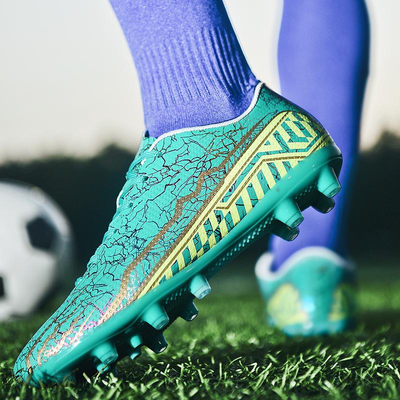 Футбольные бутсы мужские молодежные с длинными ногтями AG искусственный газон профессиональные крупногабаритные детские футбольные бутсы мужские низкие тренировочные кроссовки большого размера