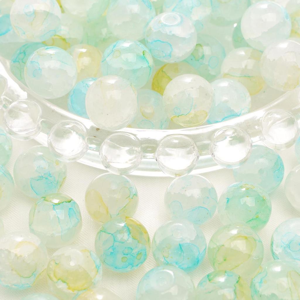 Браслет из стеклянных бусин «половина сахара» с пузырьками желе 8-10 мм - круглые свободные бусины для аксессуаров ручной работы