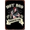 Hot Garage Pinup Girls Rod Metal Tin Signs Posters Plate Wall Decor for Garage Bars Man Cave Cafe Clubs Retro Posters Plaque