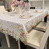 Европейская пасторальная вышитая скатерть прямоугольный обеденный стол коврик полиэстер вышитая ткань журнальный столик скатерть
