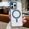 Цветной прозрачный магнитный чехол для телефона iPhone 16 15 14 Pro Max 13 12 Pro 11 цветная рамка противоударная защита линз для акрилового чехла Magsafe